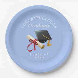 Herzlichen Glückwunsch Graduate Mortar Board Diplo Pappteller