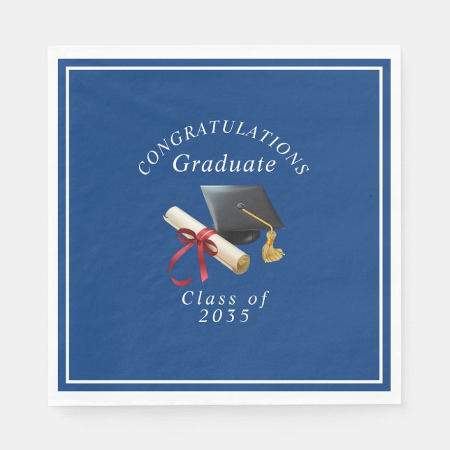 Herzlichen Glückwunsch Graduate Mortar Board Diplo Serviette (Vorderseite)