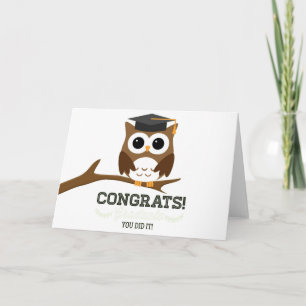 Herzlichen Glückwunsch Graduate Owl Karte