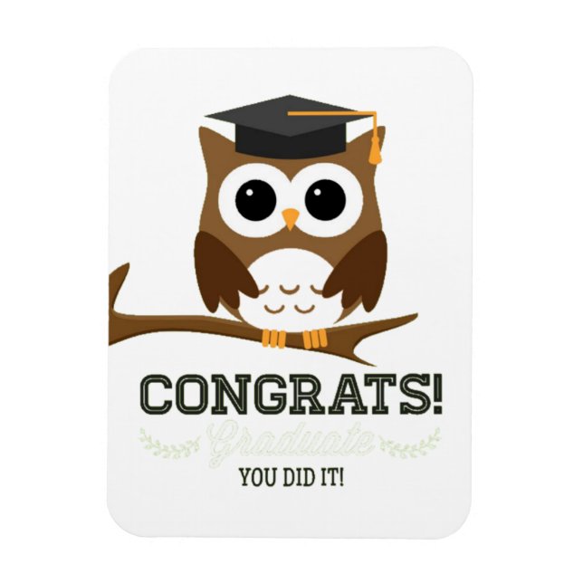 Herzlichen Glückwunsch Graduate Owl Magnet (Vertikal)