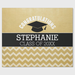 Herzlichen Glückwunsch Graduate - Personalisierter Geschenkpapier