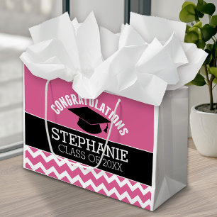 Herzlichen Glückwunsch Graduate - Personalisierter Große Geschenktüte