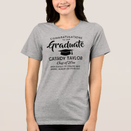 Herzlichen Glückwunsch Graduate Simple Modern Absc Tri-Blend Shirt