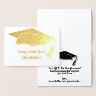 Herzlichen Glückwunsch Graduation Cap & Tassel Mod Folienkarte