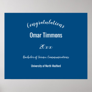 Herzlichen Glückwunsch Graduierung Custom School a Poster