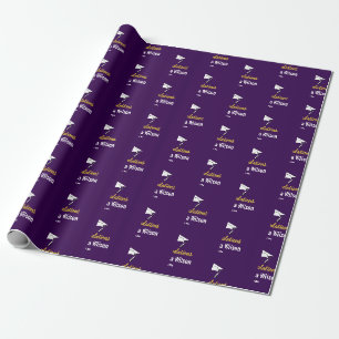 Herzlichen Glückwunsch Grand Name Dark Lila Gold W Geschenkpapier