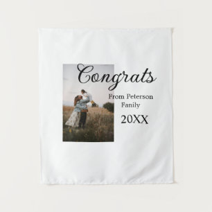 Herzlichen Glückwunsch Gratulation Familienname Fo Wandteppich