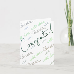 Herzlichen Glückwunsch! (Grün/Leere Innenseite) Karte