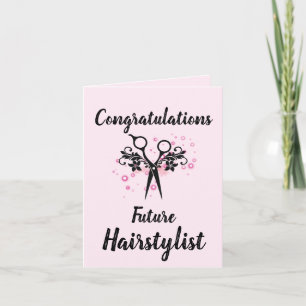 Herzlichen Glückwunsch Hairstylist Card Karte