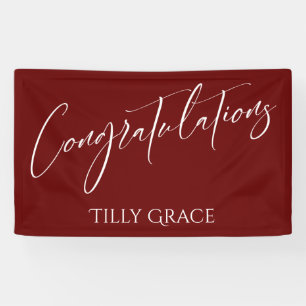 Herzlichen Glückwunsch Handwriting Typografie Burg Banner