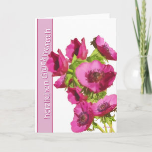 herzlichen Glückwunsch (happy birthday in German) Karte