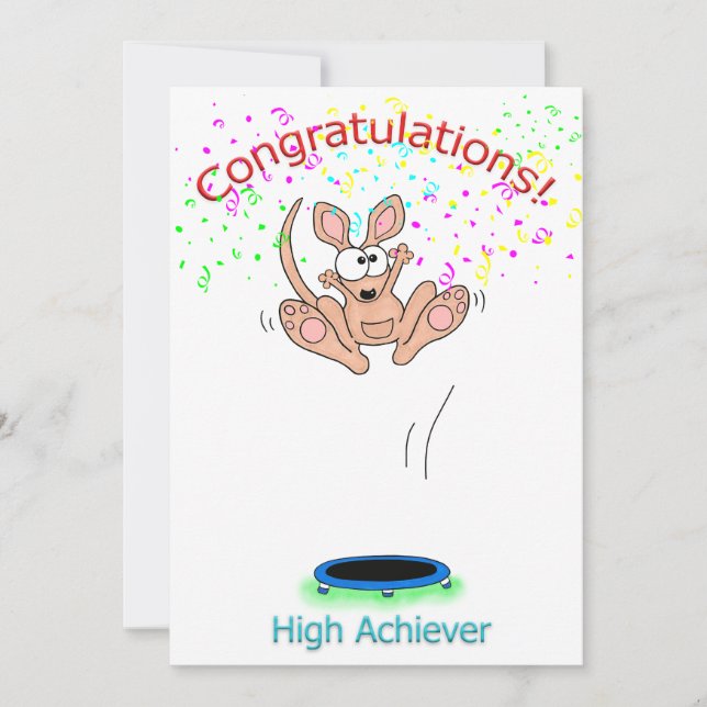 Herzlichen Glückwunsch High Achiever Einladung (Vorderseite)