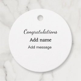 Herzlichen Glückwunsch hinzufügen Name Nachricht e Geschenkanhänger