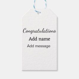 Herzlichen Glückwunsch hinzufügen Name Nachricht e Geschenkanhänger