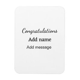 Herzlichen Glückwunsch hinzufügen Name Nachricht e Magnet