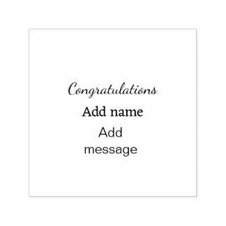 Herzlichen Glückwunsch hinzufügen Name Nachricht e Permastempel