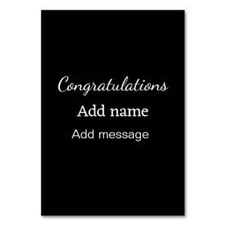 Herzlichen Glückwunsch hinzufügen Name Nachricht e Tischnummer