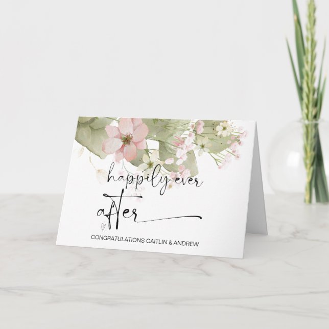 Herzlichen Glückwunsch Hochzeit Just Married Braut Karte (Vorderseite)