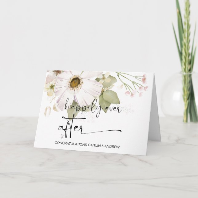 Herzlichen Glückwunsch Hochzeit Just Married Braut Karte (Vorderseite)