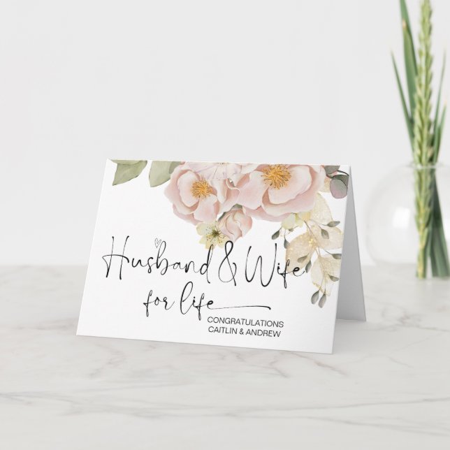 Herzlichen Glückwunsch Hochzeit New Weds Braut und Karte (Vorderseite)