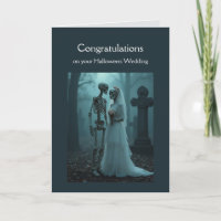 Herzlichen Glückwunsch Hochzeit Skelett Paar Vinta