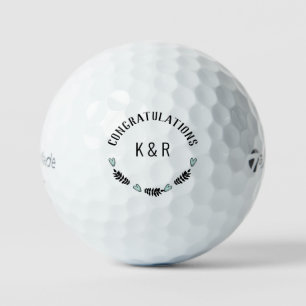 Herzlichen Glückwunsch Hochzeitscouple Urschrift Golfball