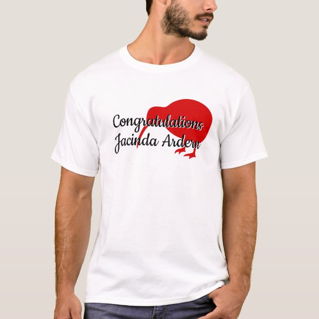 Herzlichen Glückwunsch Jacinda Ardern Custom Text  T-Shirt (Vorderseite)