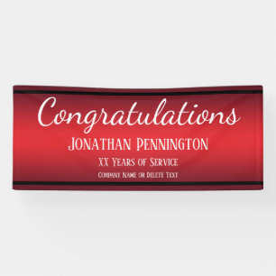 Herzlichen Glückwunsch Jahr für Dienst Rot Banner