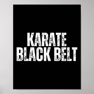 Herzlichen Glückwunsch Karate Black Belt für Kinde Poster