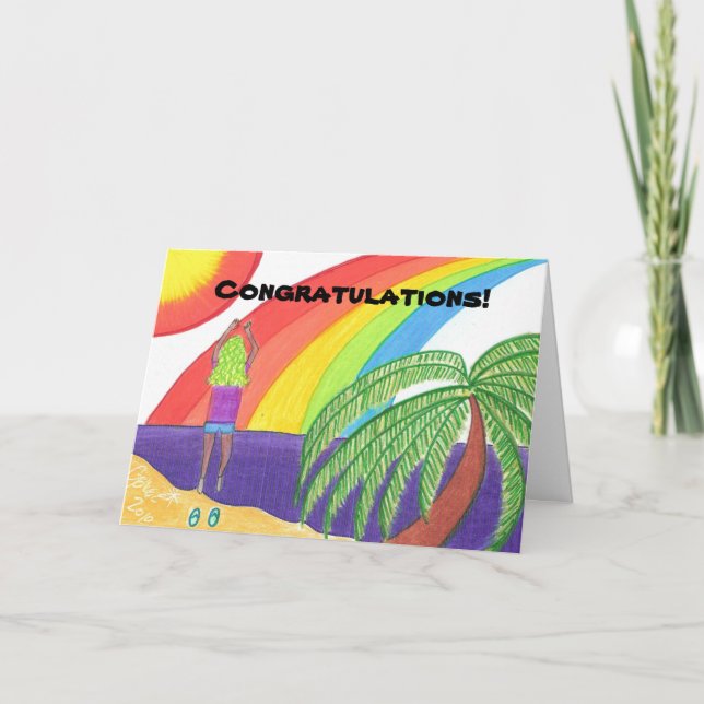 Herzlichen Glückwunsch! Karte (Vorderseite)