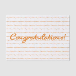 Herzlichen Glückwunsch! Lässige Schrift Seidenpapier