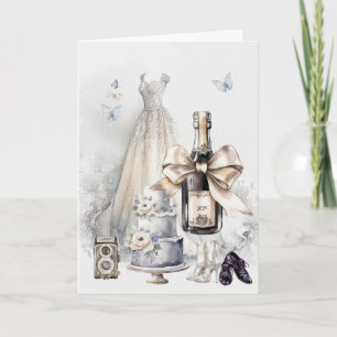 Herzlichen Glückwunsch! Liebe & Cheers! Dankeskarte