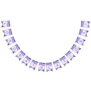 Herzlichen Glückwunsch Lila Lavender Geometrie Mus Wimpelkette