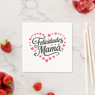 Herzlichen Glückwunsch Mama Happy Mother's Day Kal Serviette
