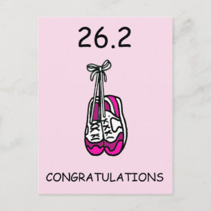Herzlichen Glückwunsch Marathon Runner für Frauen Postkarte