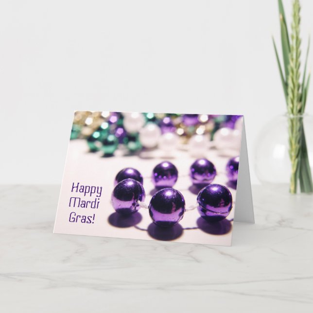 Herzlichen Glückwunsch Mardi Gras! Karte (Vorderseite)