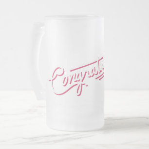 Herzlichen Glückwunsch Mattierte Glass Biere Tasse