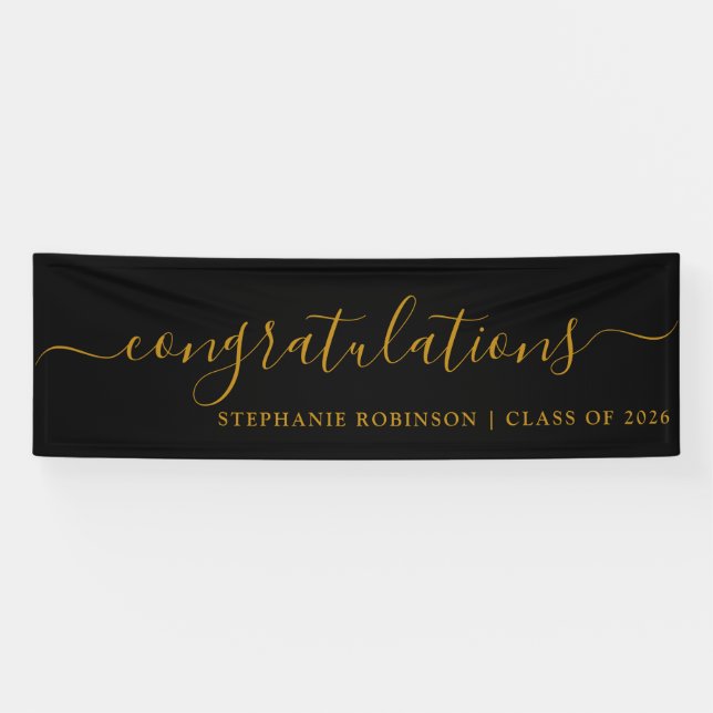 Herzlichen Glückwunsch Moderne Gold Custom Absolve Banner (Horizontal)