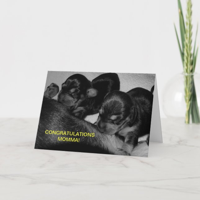 Herzlichen Glückwunsch MOMMA! Karte (Vorderseite)