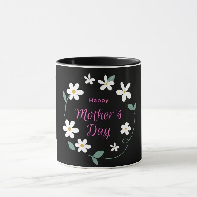 Herzlichen Glückwunsch Mutter Tag Blumengestalt Tasse (Zentrum)