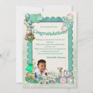 Herzlichen Glückwunsch Neue Baby Boy Card Dankeskarte