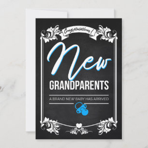 Herzlichen Glückwunsch neue Großeltern / New Baby Dankeskarte