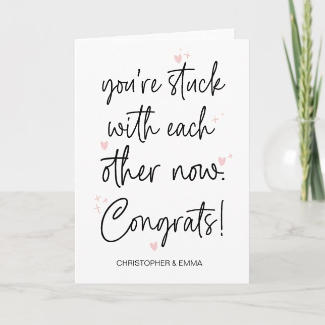 Herzlichen Glückwunsch Neue Verlobung Hochzeit Karte (Vorderseite)