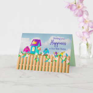 Herzlichen Glückwunsch Neue Zuhause Birds Moving i Karte