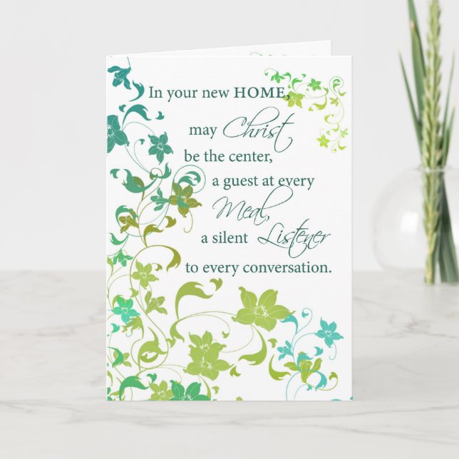 Herzlichen Glückwunsch Neue Zuhause, Christenzentr Karte (Vorderseite)