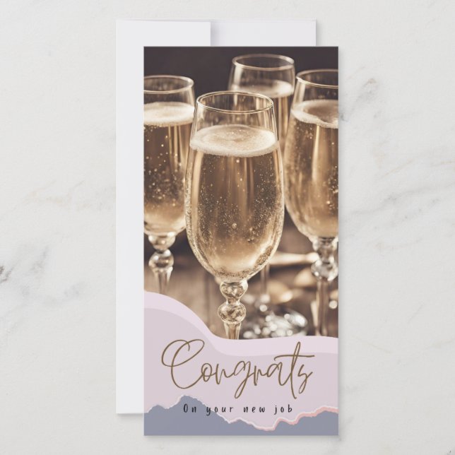 Herzlichen Glückwunsch Neuer Job Moderne elegante  Karte (Vorderseite)