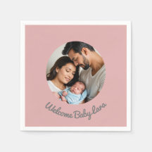 Herzlichen Glückwunsch neues Mädchen pink, Begrüßu