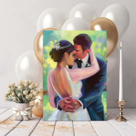 Herzlichen Glückwunsch Newlyweds | Couple Dancing Karte