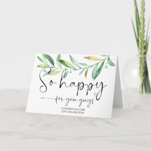 Herzlichen Glückwunsch Niedlich Hochzeit Verlobung Karte