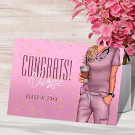 Herzlichen Glückwunsch Nurse Abschluss Card Karte